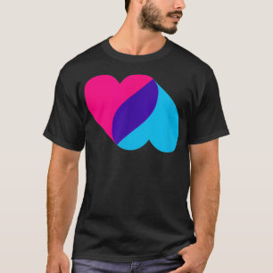 Camiseta Androgynous Double Heart androgyne color pride