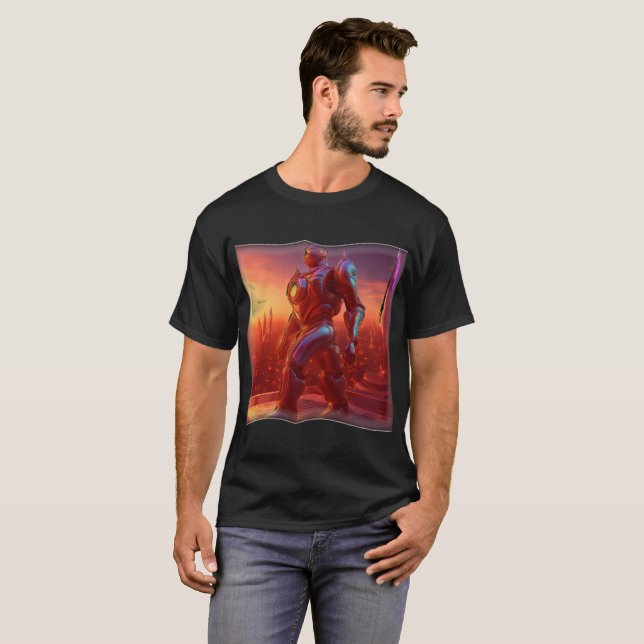 Camiseta Android Marcha a Través de la Azotea Mientras Obse (Anverso completo)