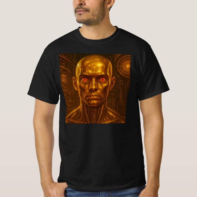 Camiseta Androïde métal doré (Anverso)
