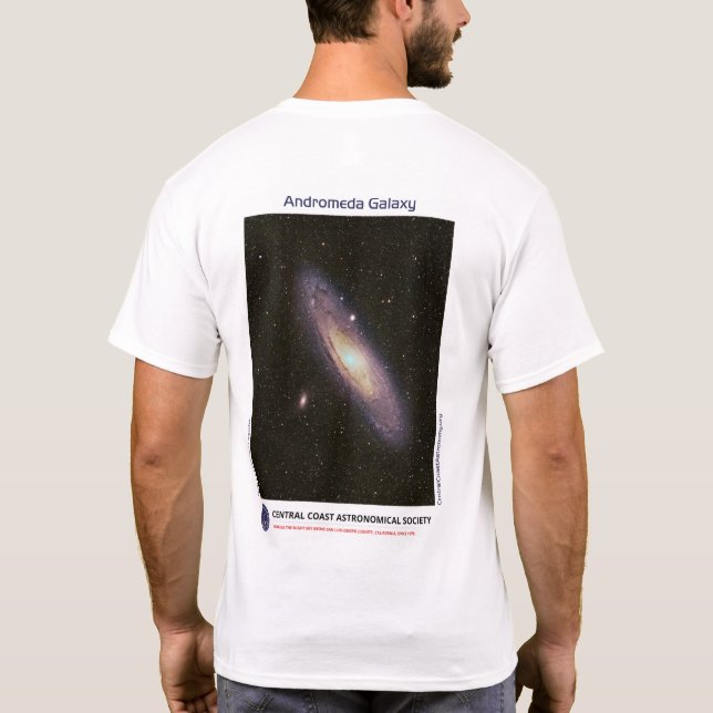 Camiseta Andromeda Galaxy por Lee Coombs Front and Back Tee (Reverso)