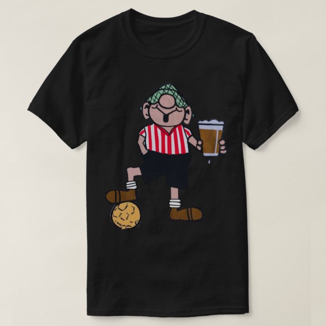 CAMISETA ANDY CAPP CAMISAS ROJAS Y BLANCAS DE FÚTBOL (Diseño del anverso)