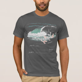 Camiseta Andy escrito por aminoácidos, Tee de color oscuro