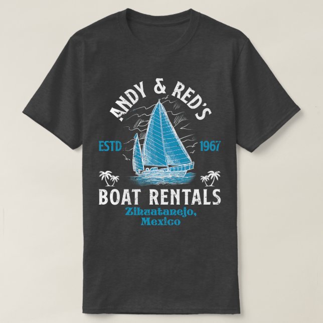 Camiseta Andy Reds Boat Rentals Shawshank (Diseño del anverso)