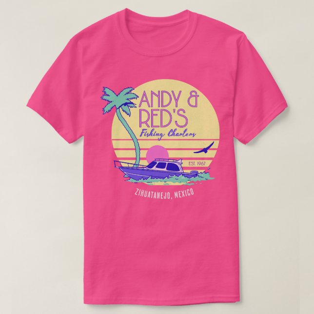 Camiseta Andy Reds Pescadores Cartas Zihuantanejo México (Diseño del anverso)