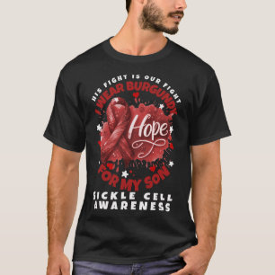 Camiseta Anemia De Células Enfermas Usa Borgoña Para Mi Hij