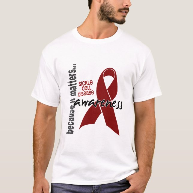 Camiseta Anemia de células falciformes de la conciencia 1 (Anverso)