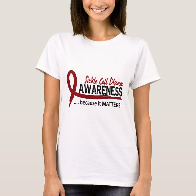 Camiseta Anemia de células falciformes de la conciencia 2 (Anverso)