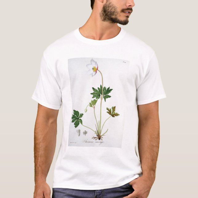 Camiseta Anémona de madera de "Phytographie Medicale" por (Anverso)