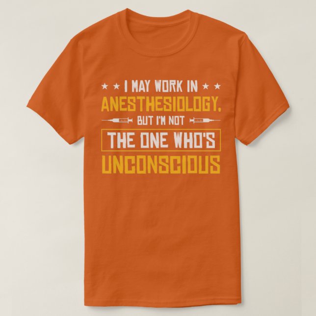Camiseta Anestesia Anestesiólogo Enfermería Anestesiología (Diseño del anverso)