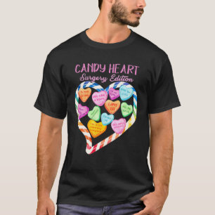 Camiseta Anestesia Enfermera Día de San Valentín Candy Hear