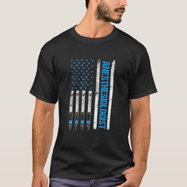 Camiseta Anestesiólogo Bandera Enfermera Anestesista Aneste (Anverso)