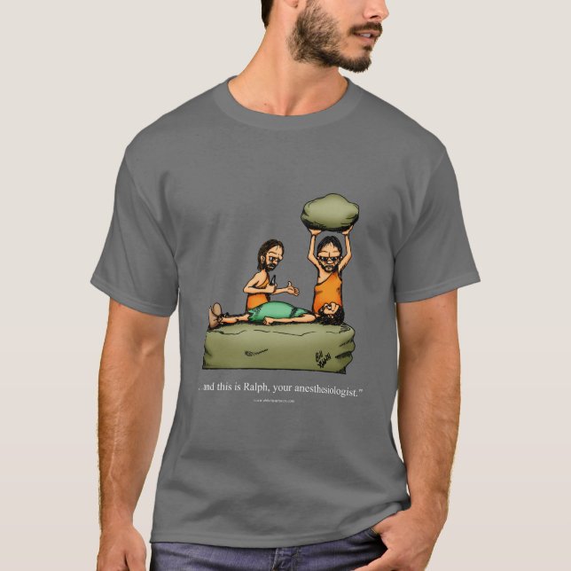 Camiseta Anestesiólogo Caveman Humor Tee Shirt (Anverso)