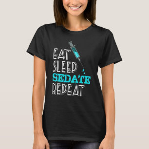 Camiseta Anestesiólogo Eat Sleep Repetir la anestesia