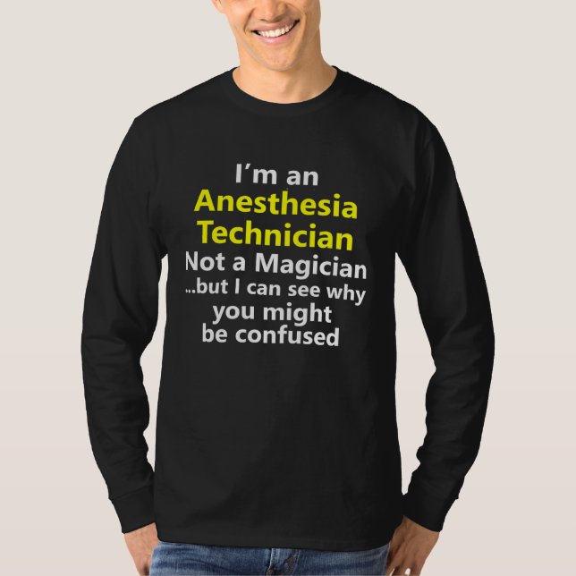 Camiseta Anesthesia Technician Job Career Occupation Profes (Anverso)