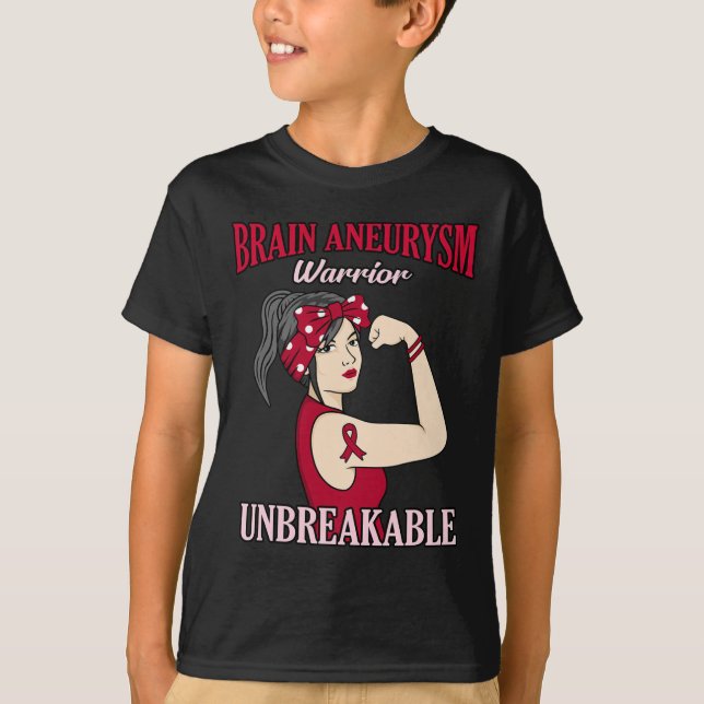 Camiseta Aneurysmo Cerebro Guerrero Conciencia Mes Apoyador (Anverso)