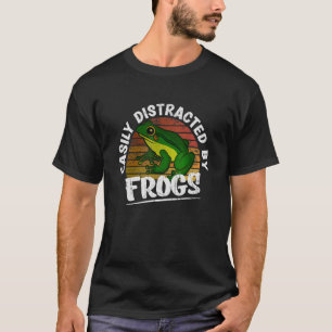 Camiseta Anfibio De Rana Retro Distraído Fácilmente Por Ran