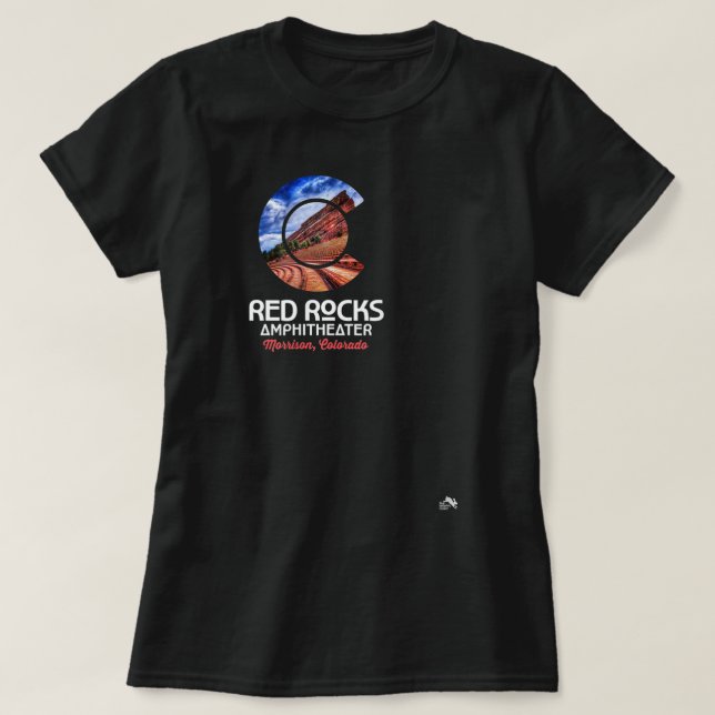 Camiseta Anfiteatro Red Rocks - Bandera del Estado de Color (Diseño del anverso)