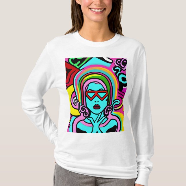 Camiseta angel alienígena sicodelico (Anverso)
