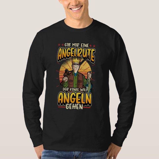 Camiseta Angel Angler Gib Mir Eine Fshing Rod Dice (Anverso)
