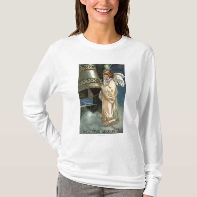 Camiseta Ángel Bell llamativa con el mazo (Anverso)