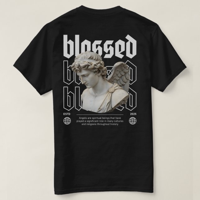 Camiseta Ángel bendito (Reverso del diseño)