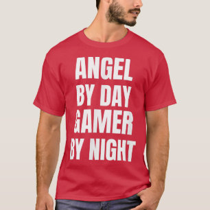 Camiseta Angel By Day Gamer By Night T-Shirt