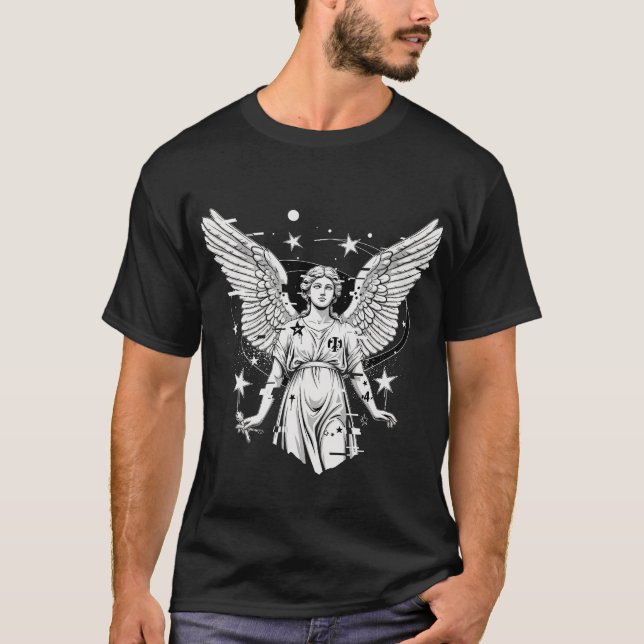 Camiseta Ángel Caído - Tee gráfico Urbano Oscuro (Anverso)