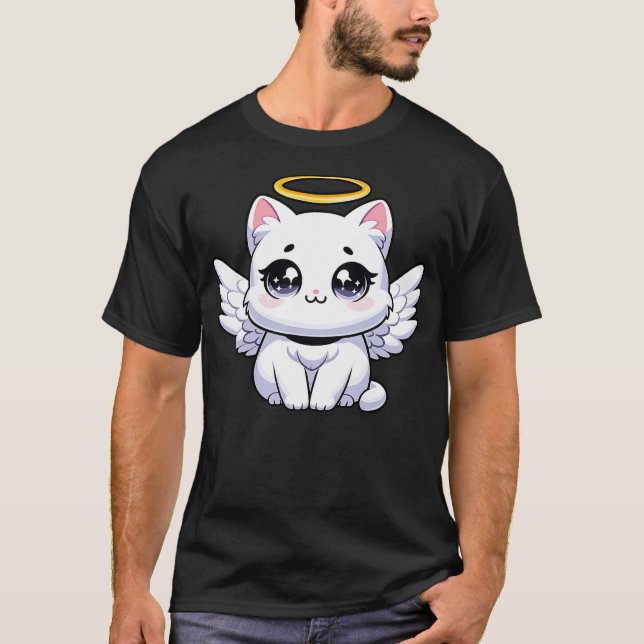 Camiseta Angel Cat, Anime Angel Kitten (Anverso)