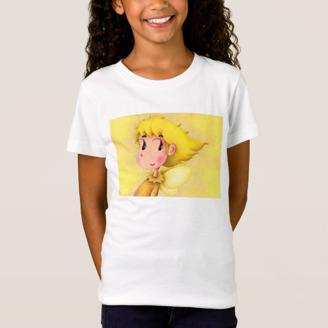 Camiseta Ángel con cabello amarillo. (Anverso)