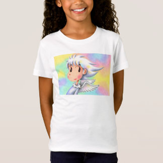Camiseta Ángel con cabello blanco.