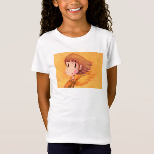Camiseta Ángel con cabello castaño.