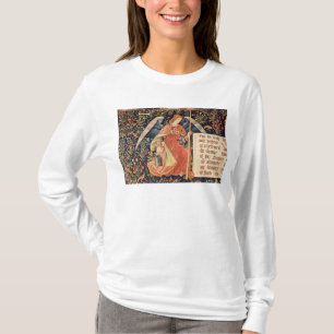 Camiseta Ángel con una esponja atada a una barra