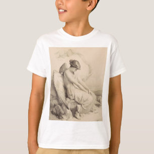 Camiseta Ángel cristiano sentado sobre una piedra