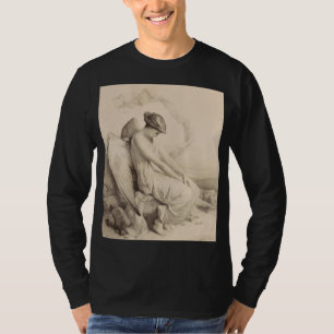 Camiseta Ángel cristiano sentado sobre una piedra