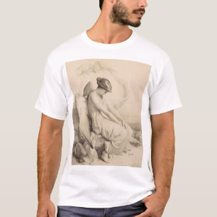 Camiseta Ángel cristiano sentado sobre una piedra