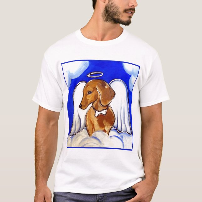 Camiseta ángel dachshund (Anverso)