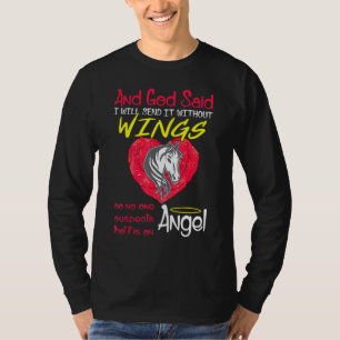 Camiseta Ángel de caballo sin Mascota de alas