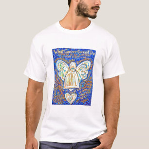 Camiseta Ángel de Cáncer Azul y Oro (Atrás está en