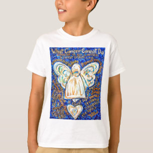 Camiseta Ángel de Cáncer de Oro y Azul