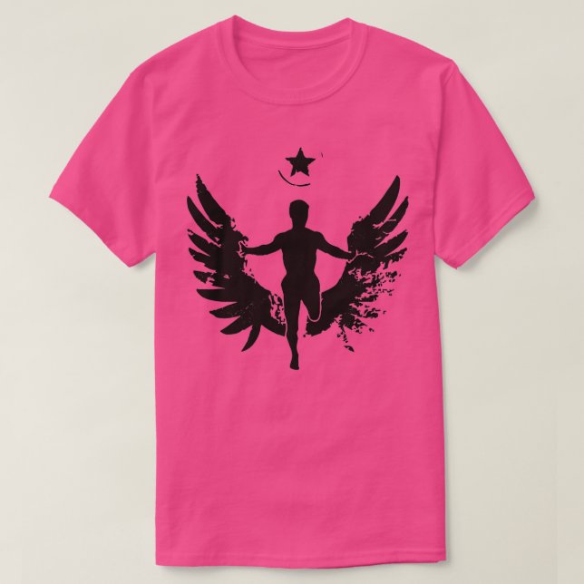 Camiseta Ángel de ejecución en ejecución (Diseño del anverso)