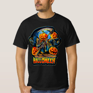 Camiseta Ángel de esqueleto de la muerte Crows de calabaza