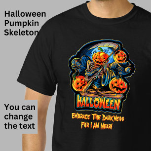 Camiseta Ángel de esqueleto de la muerte Crows de calabaza