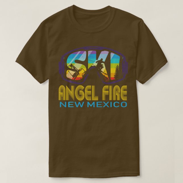 Camiseta Ángel de esquí Fuego Nuevo México Vacaciones de es (Diseño del anverso)