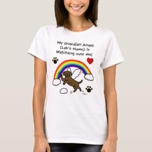 Camiseta Ángel de guarda de Labrador del chocolate (puente
