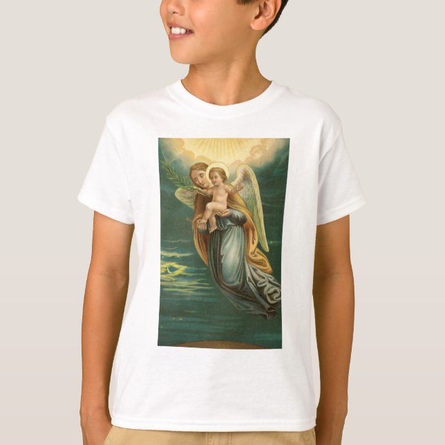 Camiseta Ángel de guarda y bebé Jesús (Anverso)