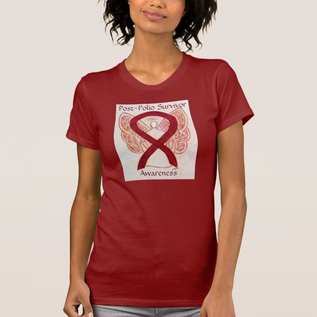 Camiseta ángel de la cinta de conciencia de sobrev (Anverso)