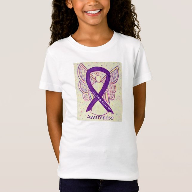 Camiseta ángel de la cinta de sensibilización sobr (Anverso)