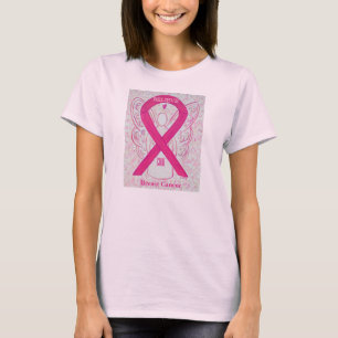 Camiseta Ángel de la Cinta Rosa de Conciencia sobr