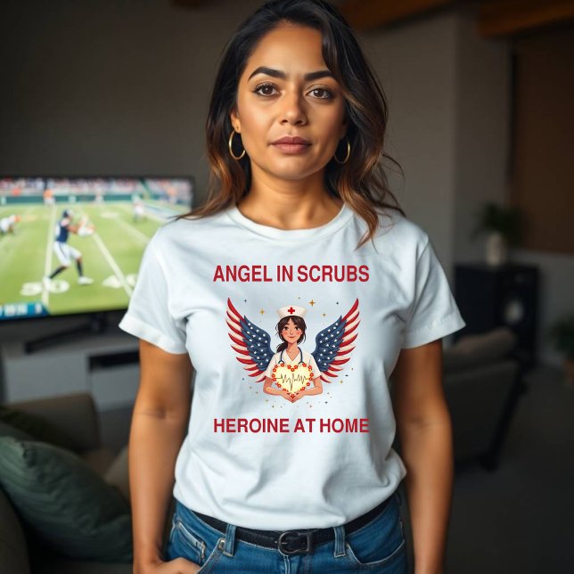Camiseta Ángel de la Enfermería Patriótica - Diseño (Subido por el creador)