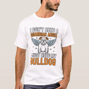 Camiseta Ángel de la Guarda Bulldog Amante de Perr